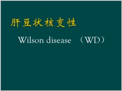 肝豆状核变性Wilson disease（WD）.ppt